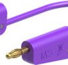 Measuring lead with (4 mm lamella plug, straight) to (4 mm lamella plug, straight), 250 mm, purple, silicone, 1.0 mm², 64.1033-0