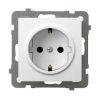 AS Gniazdo pojedyncze z uziemieniem schuko białe GP-1GS/m/00 OSPEL
