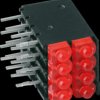 28.162.004 Double LED strip, red, Ø 2mm, 4-column