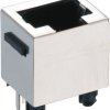 Socket, RJ45, 8 pole, 8P8C, solder connection, PCB mounting, P 136