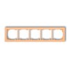 DECO Ramka 5 pięciokrotna uniwersalna z tworzywa DECO Pastel Matt brzoskwiniowy 45DR-5 KARLIK
