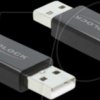 66529 USB 2.0 Adapter Type-A male to Type-A female Data Blocker
