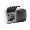 Gniazdo Podwójne Schuko Natynkowe Ip44 Popiel/Grafit 182-08 Dv 8394