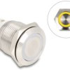 Delock 20979 20979 Przycisk 3 A 1 x wł/(wył) chwilowy żółty (S x G) 30 mm x 25 mm IP65 1 szt. pudełko