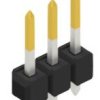 Pin header, 3 pole, pitch 2.54 mm, straight, black, 10053885