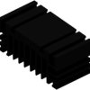 Extruded heatsink, (L x W x H) 50 x 96 x 41 mm, 2 to 0.7 K/W, black anodized, 10019422
