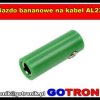 Gniazdo bananowe na kabel AL2318 zielone