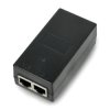Zasilacz desktop PoE - RJ45 - z gniazdem IEC C8 - 48V / 0,5A / 24W - czarny - IPS