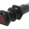 Czujnik fotoelektryczny, odbiciowy z reflektorem, z konfiguracją wyjścia PNP, max. 0,1A, M12 męski, IP67, BOS 18KF-PA-1TB-S4-C