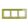 DECO Ramka 3 potrójna uniwersalna - efekt szkła (ramka zielona: spód biały) zielony 2-0-DRS-3 KARLIK