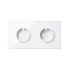 Panel 2-krotny: 2 gniazda Schuko, biały 10020202-130