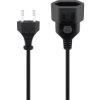 Przedłużacz Z Wtyczką Euro, 2 M, Czarny - Długość Kabla 2 M