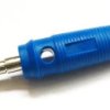 25.411.5 wtyk bananowy przykręcany na przewód, niebieski 60V / 24A; 4mm