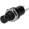 R-TECH 708382 Miniature Momentary SPST Black Push Button Switch