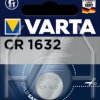 Lithium-button cell, CR1632, 3 V, 140 mAh, 06632 101 401