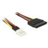 Delock 83877 Power Cable SATA 15-pin Male to Floppy 4-pin Male 0.24m Blk/Red/Yel