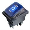 Przełącznik kołyskowy KCD5 12VDC podświetlany niebieski wodoodporny 6-pin 3-pozycje