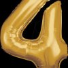 10064612 AMSCAN foil balloon, number 4, gold