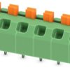 PCB terminal, 6 pole, pitch 5 mm, AWG 24-16, 16 A, spring-clamp connection, green, 1862453
