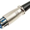 Wtyk mikrofonowy żeński XLR, metal