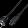 7112-1,8M Power cable CEE 7/7 to C5, 1.8 m, black