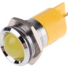 Lampka kontrolna do montażu panelowego 24V, Żółta 22mm LED Chrom Końcówka lutownicza RS PRO