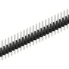 Pin header, 30 pole, pitch 1.27 mm, straight, black, SLVW103630Z