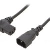 Kabel: 3X0,75Mm2, Iec C13 Żeński Kątowy Prawy,Iec C14 Męski Lt-602+511R...