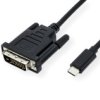 Kabel adapterowy VALUE USB typu C - DVI, M/M, 1 m