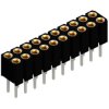 Socket header, 20 pole, pitch 2 mm, straight, black, BLY 2 20