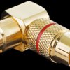 RCA connector to angled RCA socket, gold-plated