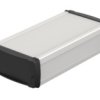 ABS/aluminum enclosure kit, (L x W x H) 106 x 200 x 52 mm, nature/black (RAL 9005), IP40, 83055200.HMT1