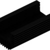 LED heatsink, (L x W x H) 100 x 57.2 x 40 mm, 7 to 2.3 K/W, black anodized, 10046092