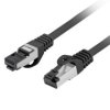 Kabel krosowy patchcord KAT.8.1 S/FTP LSZH CU 0.5M czarny PCF8-10CU-0050-BK