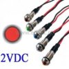 Kontrolka LED 5mm, 12VDC+ przew. wypukła czerwona