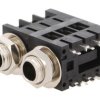 Złącze Jack 6,3mm, żeńskie, gniazdo, kątowe 90, stereo ACJS-MHDCM