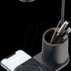 261848 LED desk lamp, 10 W, with pen holder and inductive charger