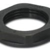 Counter nut, PG29, 46 mm, black, 1424564