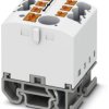 Distribution block, push-in connection, 0.14-4.0 mm², 7 pole, 24 A, 8 kV, white, 3274178