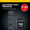 3423595 microSDXC memory card 64 GB, UHS-I Premium, pack of 5