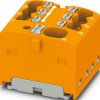 Distribution block, push-in connection, 0.34-4.0 mm², 41 A, 6 kV, orange, 1047475