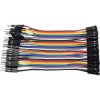 Multicolored Ribbone, Male to Female, 2.54x100Wire Gauge 24AWG,Quantity 40PCS,Male to Female