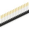 Pin header, 20 pole, pitch 2.54 mm, straight, black, 10048569