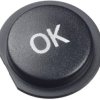 Cap, round, Ø 9.5 mm, (H) 2.05 mm, black, for short-stroke pushbutton Ultramec 6C, 10ZC09UV11806