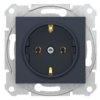 SEDNA Gniazdo pojedyncze z uziemieniem schuko zaciski bezgwintowe grafitowe SDN3001870 SCHNEIDER ELECTRIC