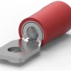 Insulated ring cable lug, 0.3-1.31 mm², AWG 22 to 16, 3.02 mm, M2.5, red, 2-327968-1