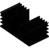 Extruded heatsink, (L x W x H) 50 x 88 x 35 mm, 2.7 to 1.35 K/W, black anodized, SK 08 50 SA