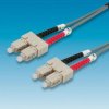 Value Patchcord światłowodowy 50/125 SC-SC szary 1m