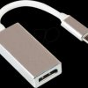 GC-M0257 Adaptor, USB-C > DP, 4K 60Hz, silver, 15cm