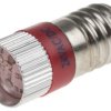 Lampka kontrolna Czerwony 24V dc E10 LED średnica 10mm długość 28mm